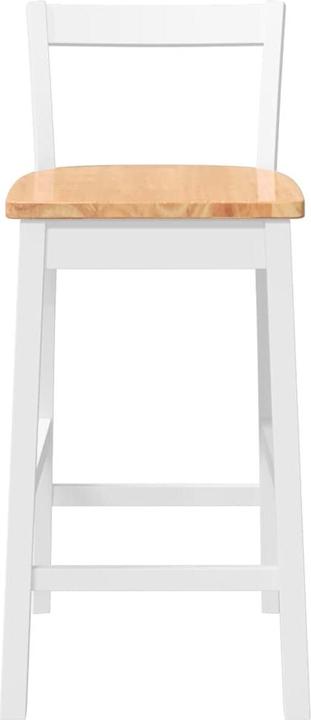 Image du produit VidaXL Tabouret de bar 2 pcs. Blanc Bois massif Hévéa