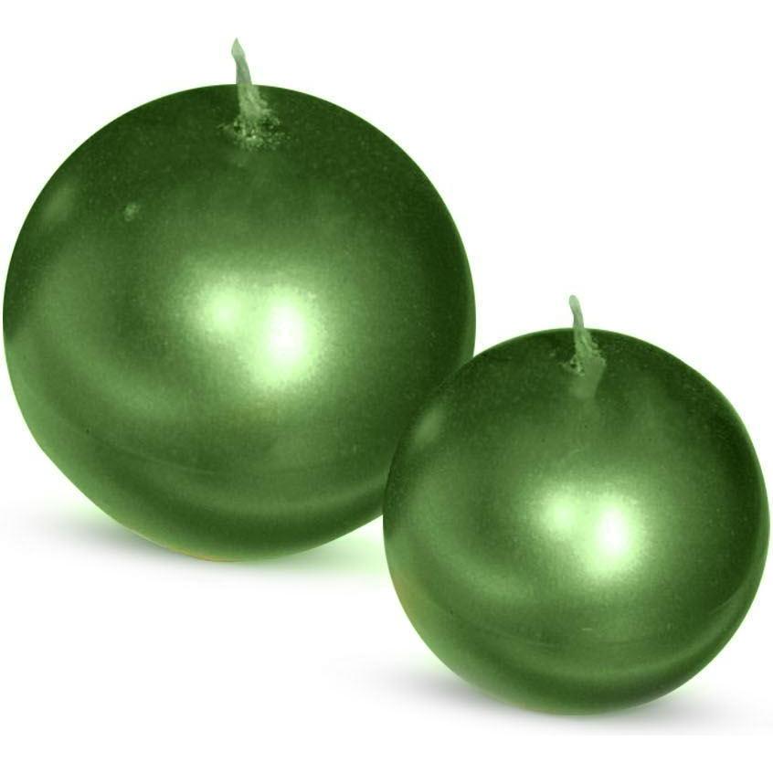 Hanah Home, Candela, Green Ball Green Candle Set 2 Pieces (2 pz.)