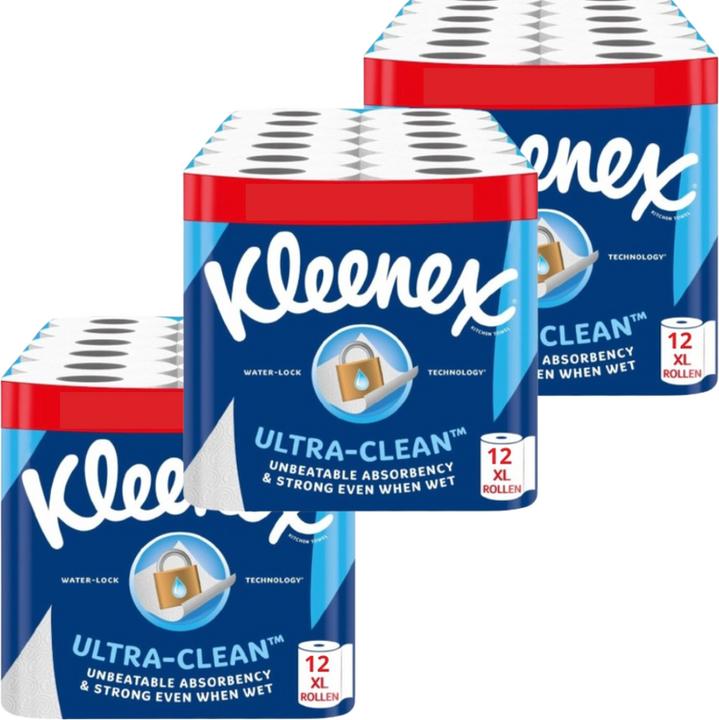 Produktbild Kleenex Haushaltspapier Ultra Clean, 12 XL Rollen (12 x)