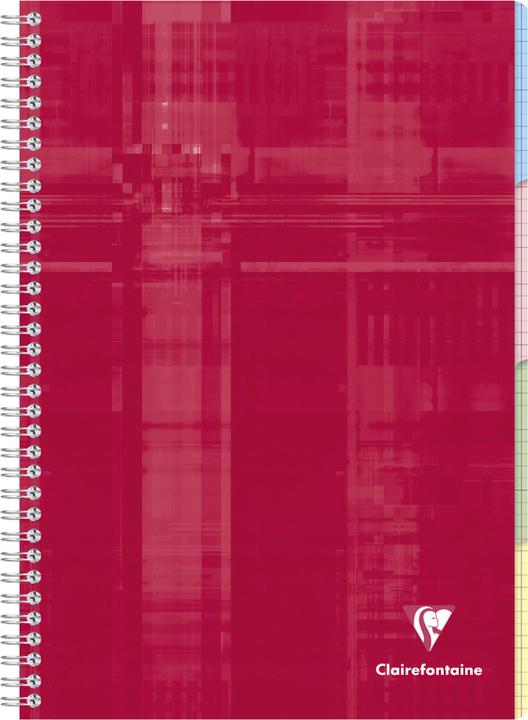Actual product image Clairefontaine Spiral notebook with index (A4, Checked, Hardcover)