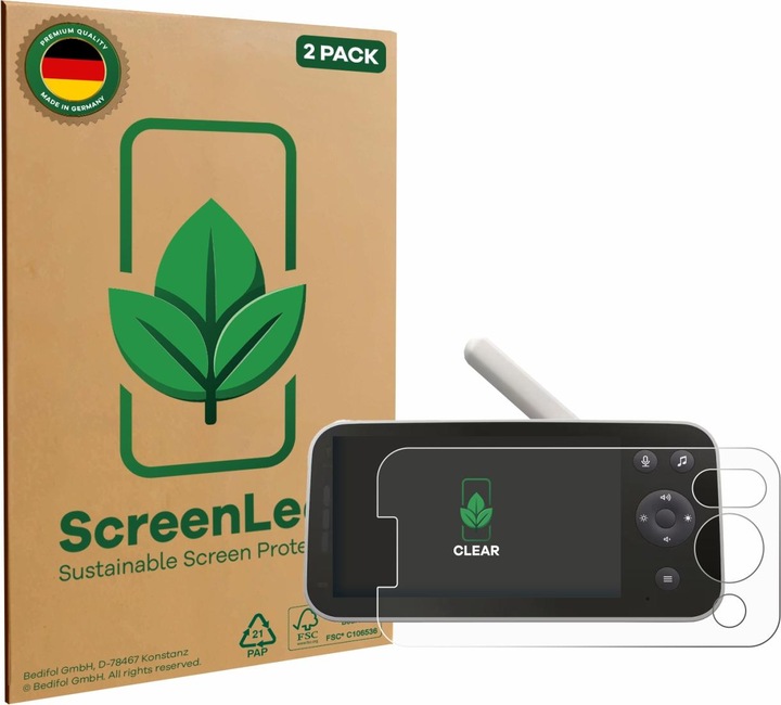 Produktbild ScreenLeaf Schutzfolie nachhaltiger Displayschutz Display Schutz Folie Klar Transparent