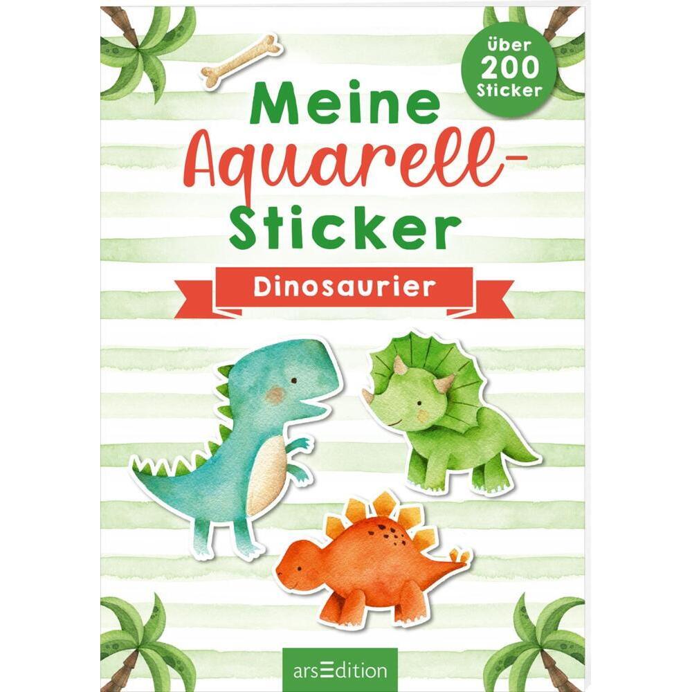 Ars Edition, Sticker, Meine Aquarell-Sticker - Dinosaurier