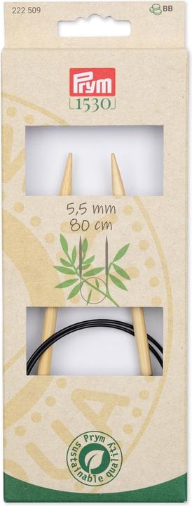 Actual product image Prym Circular knitting needle BAMBOO 5.50 mm, 80 cm