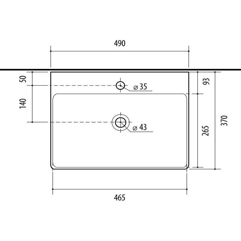 Thumbnail - Riva, Waschbecken, BASIN 50C-1 (490 mm, 370 mm)