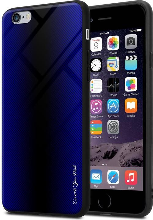 Actual product image Cadorabo TPU Striped Glass Cover (Apple iPhone 6 Plus)