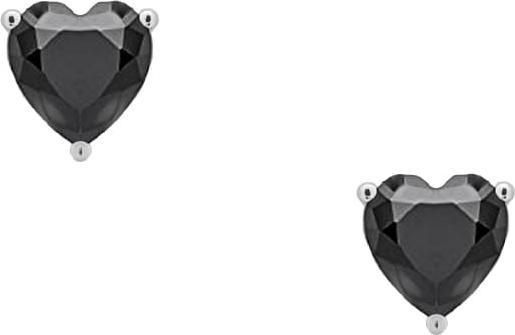 Image du produit Candy Clous d'oreille en forme de coeur Lola, argent sterling 925, noir (Argent sterling 925)
