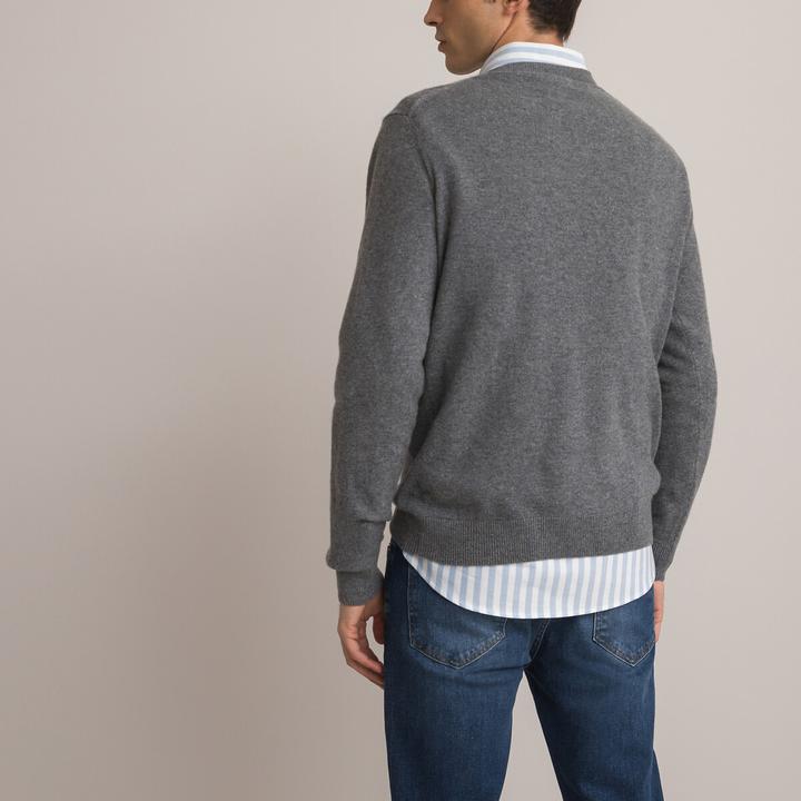 Actual product image La Redoute Collections Jumper with V-neck (L)