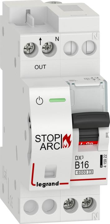 Produktbild Legrand DX3 AFDD Brandschutzschalter mit FI/LS-Schalter