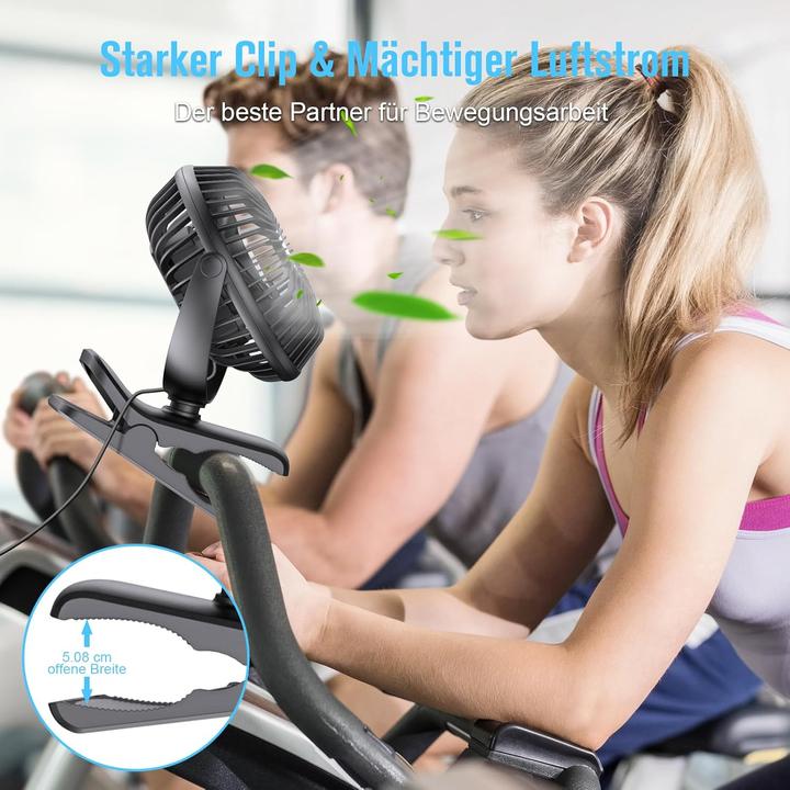 Immagine prodotto Honyin Mini-Ventilator mit Clip (40 dB)