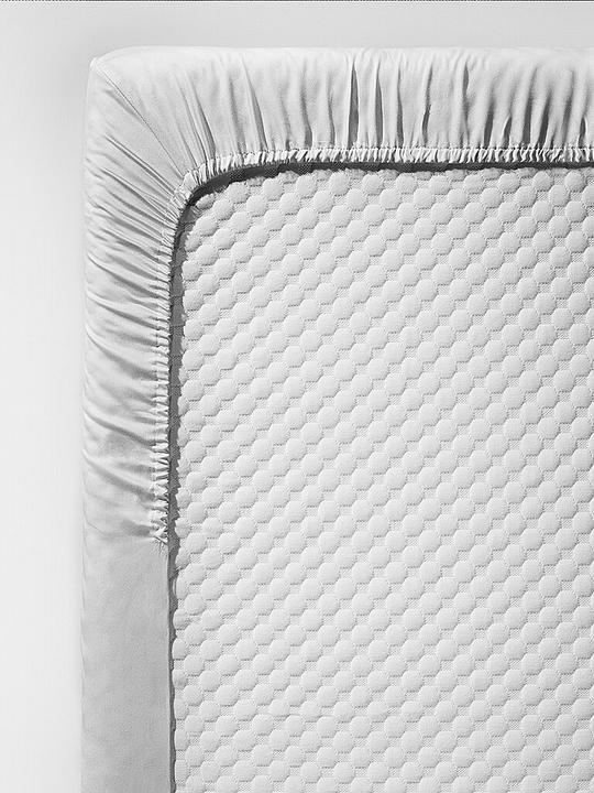 Produktbild Fleuresse Satin Spannleintuch Royal Uni 90x200cm Silber (90 x 200 cm)