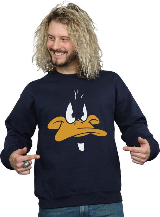 Produktbild Looney Tunes Mens Daffy Duck Face Sweatshirt (L)
