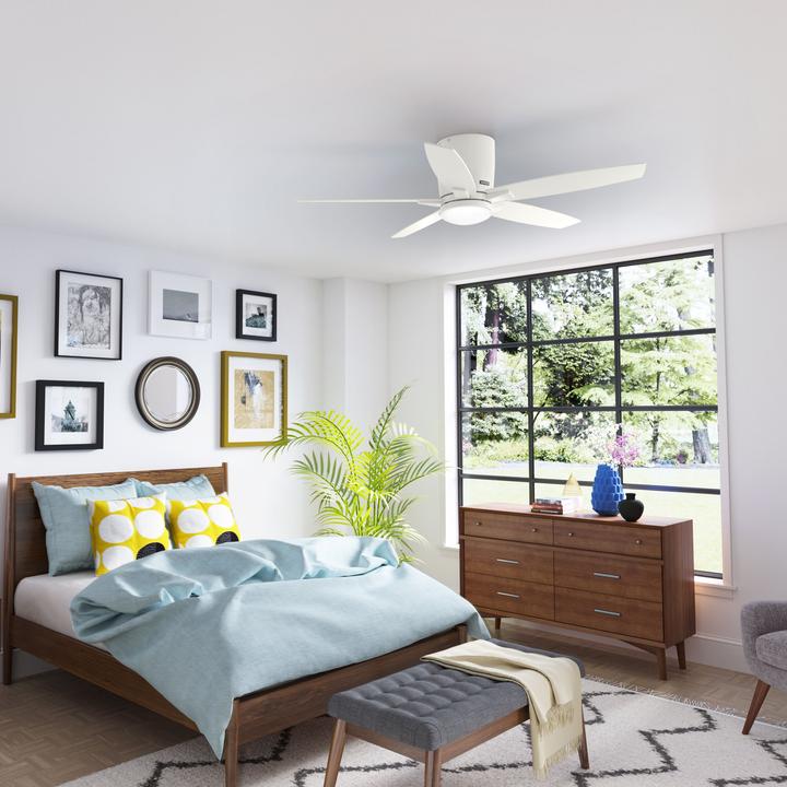Actual product image Hunter Fans Deckenventilator Valencia Weiss mit LED & Fernbedienung (42 dB)