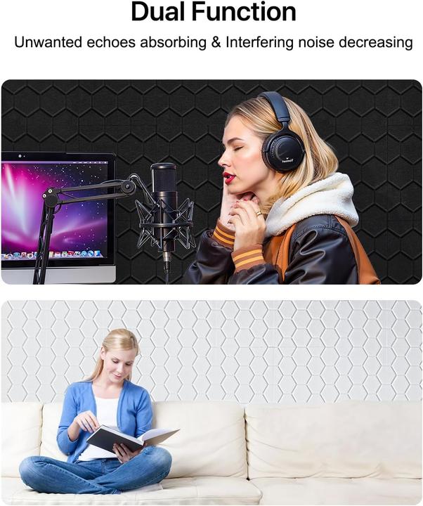 Produktbild Kuchoow Selbstklebende Akustikplatten-Set (12 Stk.)