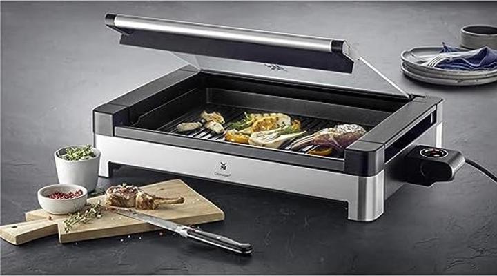Produktbild WMF Lono Tischgrill gerippt mit Glasdeckel