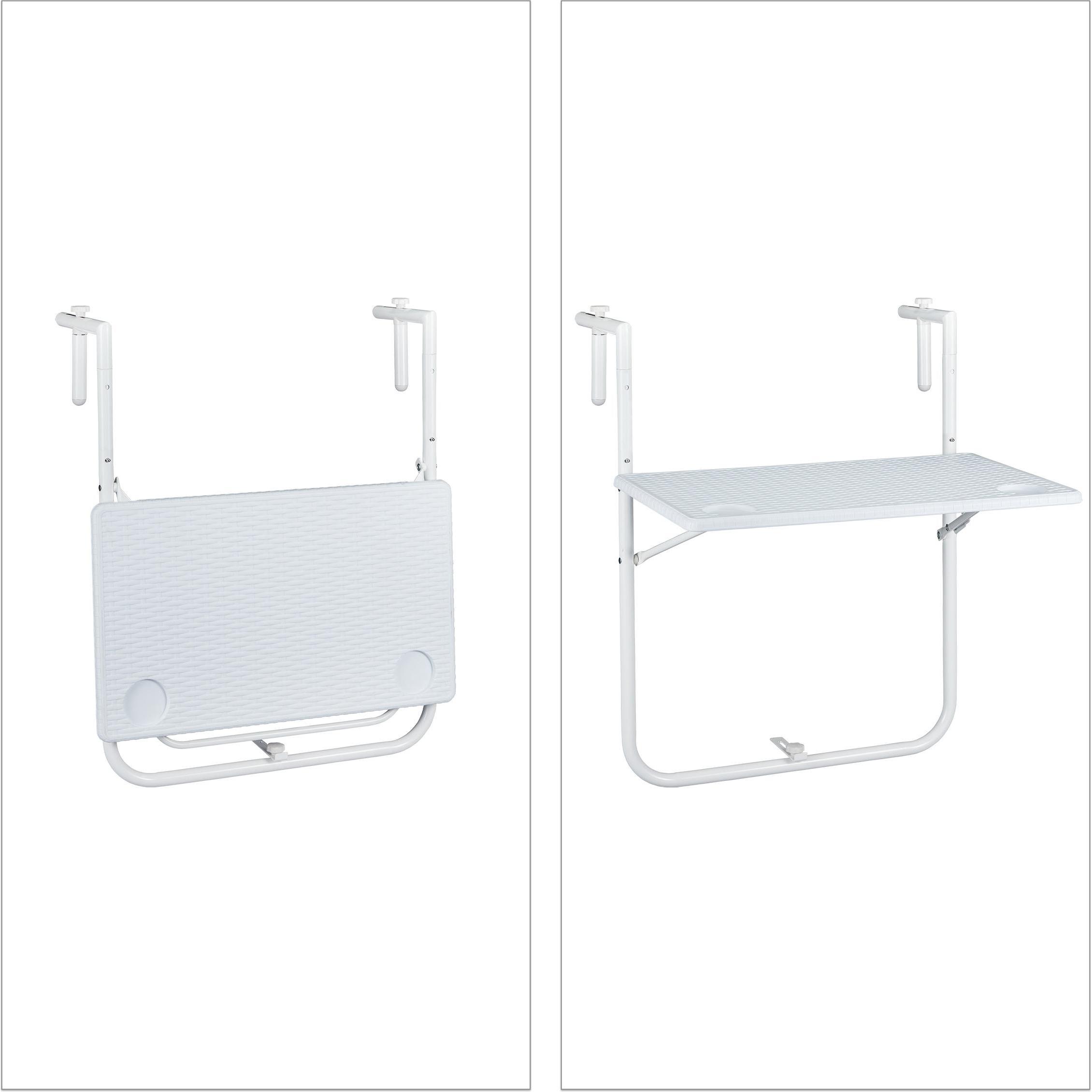 Thumbnail - Relaxdays, Gartentisch + Balkontisch, Balkonhängetisch (60 cm)