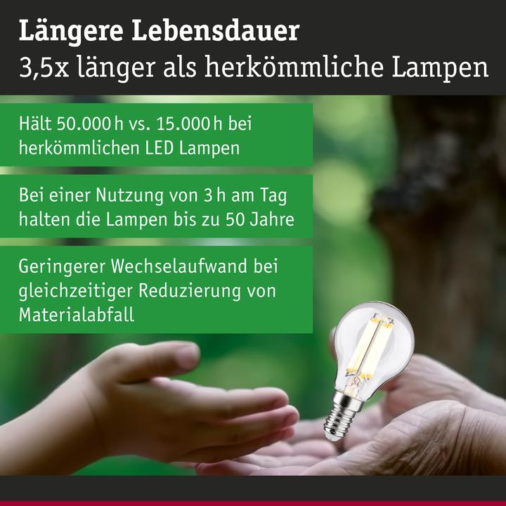 Produktbild Paulmann Tropfen Eco-Line Filament (E14, 2.50 W, 525 lm, 1 x, A)
