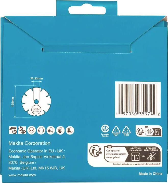 Image du produit Makita Diamak 125mm Diamanttrennscheibe