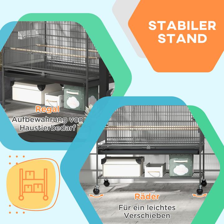 Actual product image PawHut Bird cage with castors
