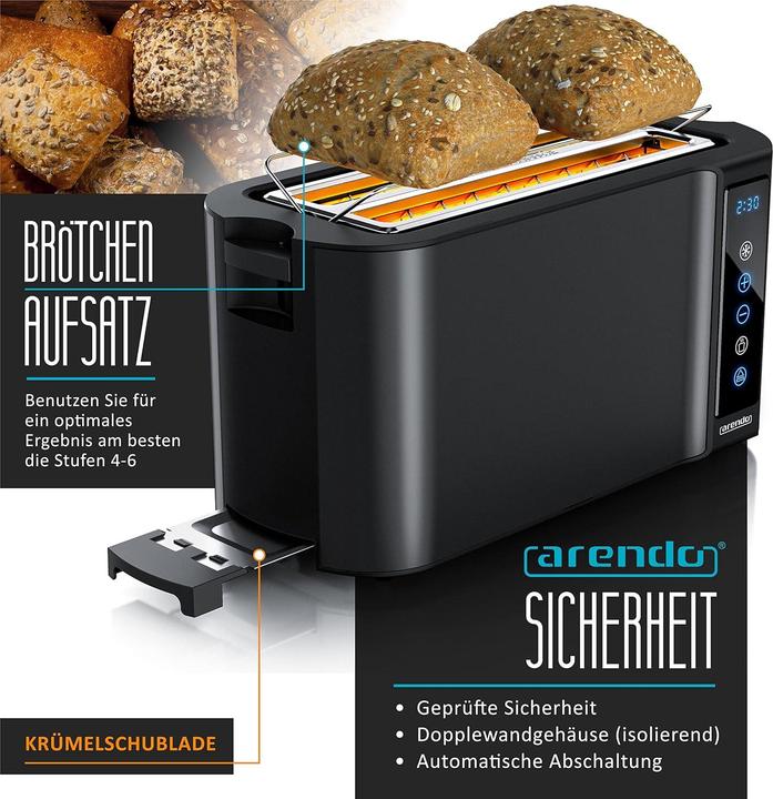 Immagine prodotto Arendo Langschlitz-Toaster mit Touchscreen