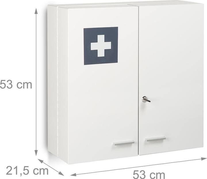 Immagine prodotto Relaxdays Armadietto medicinali (53 x 21,5 x 53 cm)