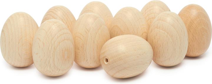 Produktbild VBS Holz-Ei, gebohrt, 40 x 30 mm, 10 Stück (10 x)