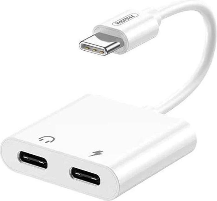 Produktbild Remax Audio adapter USB-C REMINE (white) (USB Typ C, USB Typ C)