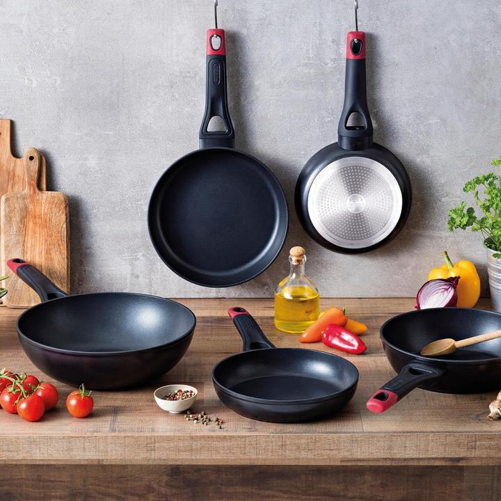 Produktbild Pyrex Wok Panna Optima 28 cm 28 cm (28 cm, Wok Pfanne, Aluminium)