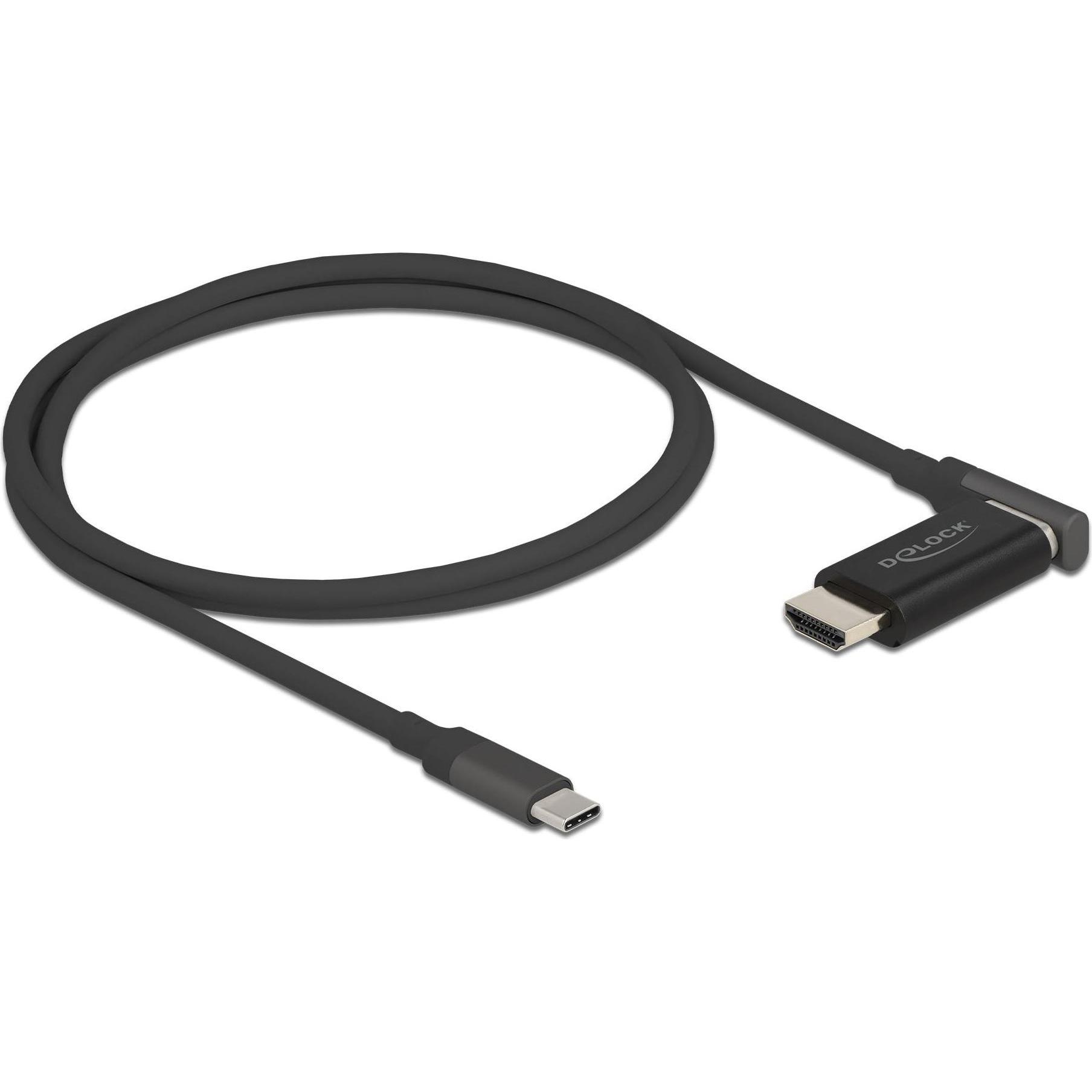 Thumbnail - Delock USB Type-C™ zu HDMI Adapterkabel 4K 60 Hz magnetisch 1,20 m (USB Typ-C, 3.30 cm), Data + Video Adapter, Schwarz