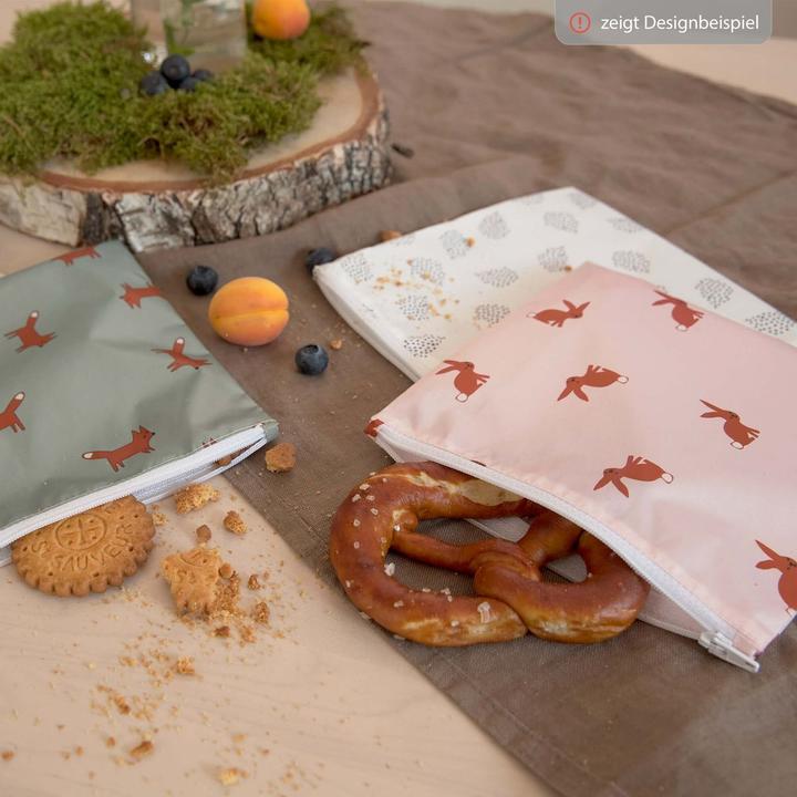 Produktbild Lässig Nahrungsbehälter & Portionierer Frühstücksbeutel 2er Pack Snack Bag - Happy