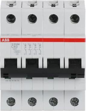 Produktbild ABB S204M-C40 Sicherungsautomat C-Char.,10kA,40A,4P