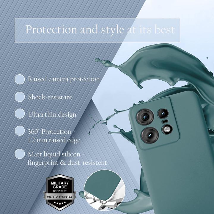 Actual product image Cadorabo Case for Motorola Moto Edge 50 Pro TPU Liquid Silicone Cover