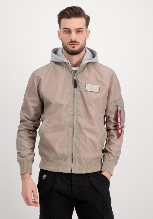 Immagine prodotto Alpha Industries Bomber con cappuccio integrato e tag Remove Before Flight (XL)