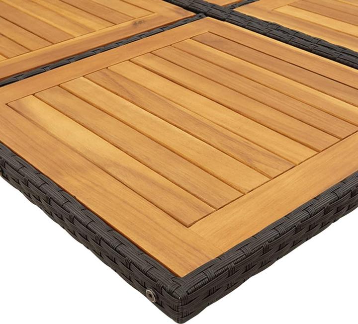 Immagine prodotto VidaXL Mobili da giardino set da pranzo set da giardino gruppo di sedute 9 pezzi in poly rattan nero (110 cm)