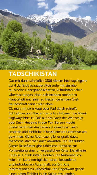 Actual product image Reiseführer Tadschikistan (German, Dagmar Schreiber, 2025)