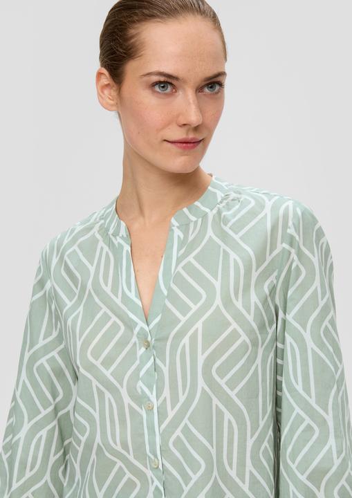 Immagine prodotto s.Oliver Baumwollbluse mit All-over-Print und Raffung (36)