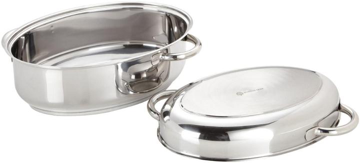 Actual product image Schulte-Ufer Multi-roaster oval 9 litres Ø38cm stainless steel (38 cm, Casserole + Stewpot, Stainless steel)