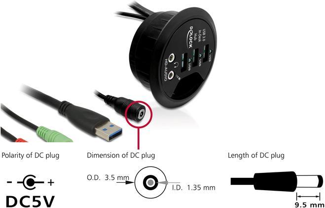 Produktbild Delock Tisch-Hub (USB-A, 3 Ports)