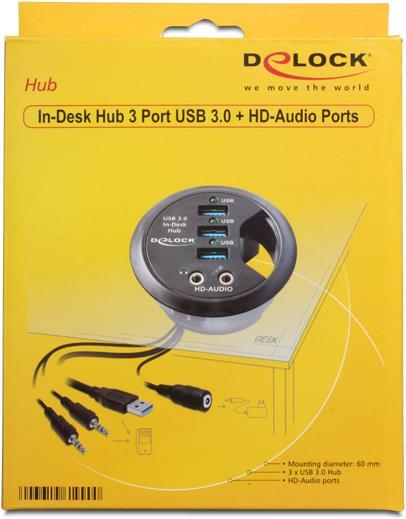 Produktbild Delock Tisch-Hub (USB-A, 3 Ports)