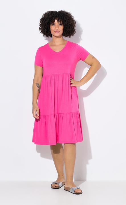Image du produit Angel of Style Jerseykleid, V-Ausschnitt, Volants (46)