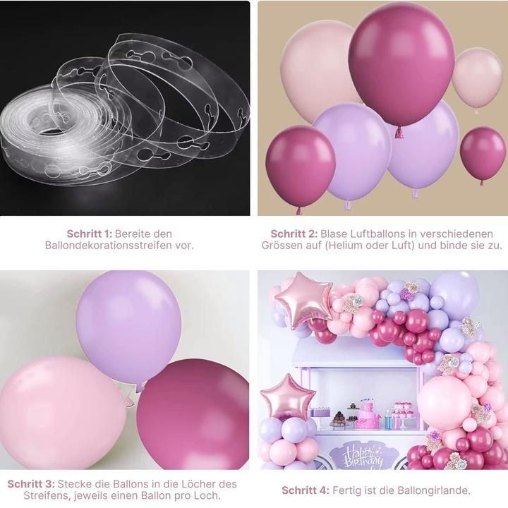 Produktbild Hermex 110er Set Geburtstagsballons Party-Luftballons Ballonbogen Luftballons Ballongirlande (110 x)
