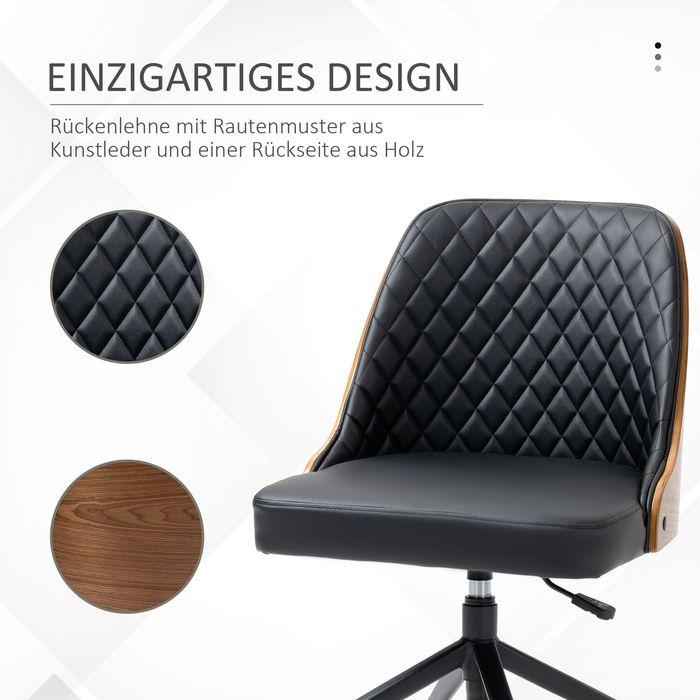 Actual product image Swisshandel24 Office chair ergonomic foam faux leather black (48 - 54 cm)