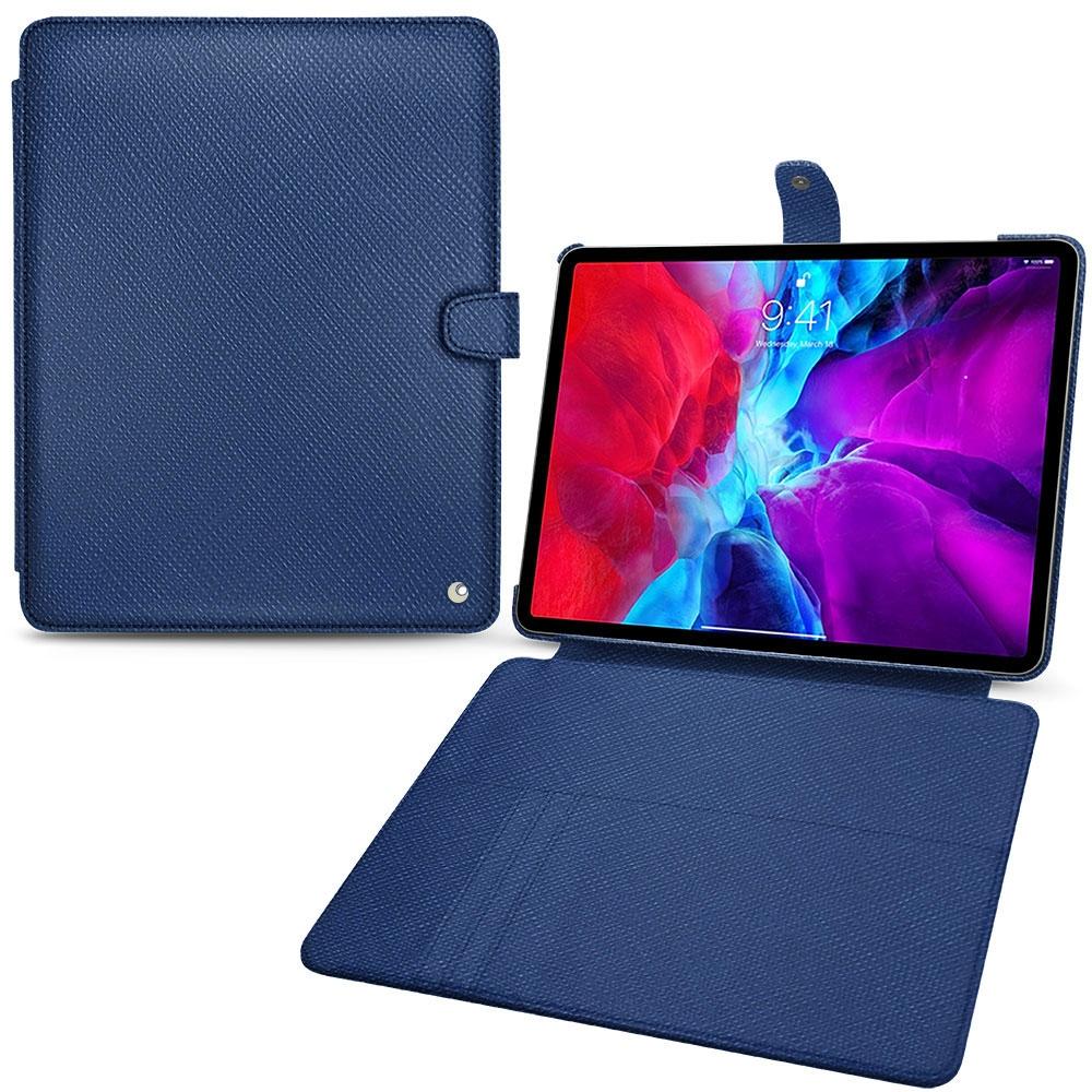 Noreve Lederschutzhülle Wallet (iPad Pro 12.9 2020 (4. Gen)), Tablet Hülle, Blau