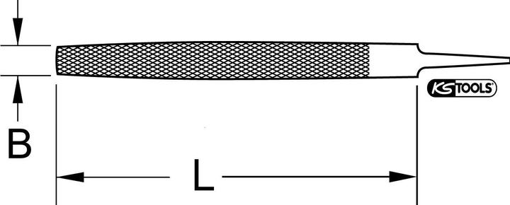 Actual product image KS Tools Half round file blade (Slash 1, 200 mm)