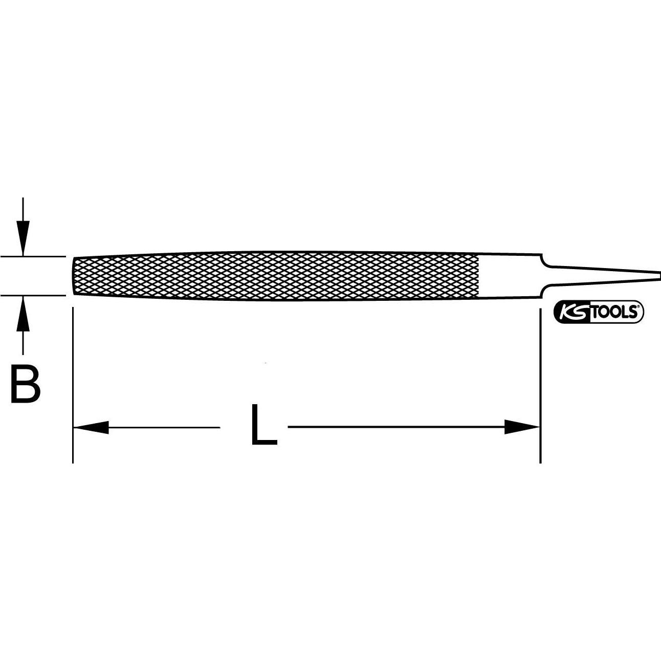 Thumbnail - KS Tools, Raspel + Feile, Halbrund-Feilenblatt (Hieb 1, 200 mm)