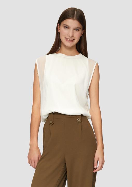 Produktbild s.Oliver Bluse Ärmellose Chiffon-Bluse mit Jerseyfutter (34)