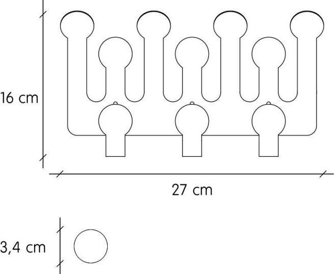 Actual product image Tresxics Wall hook dots, Colours
