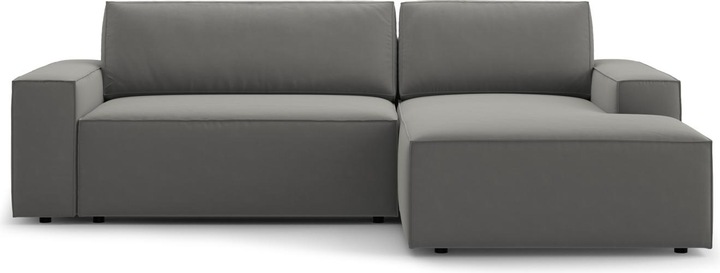 Actual product image Micadoni Velvet Right Corner Sofa With Bed Function And Box, "Jodie", 3 Seats, 246x151x86 Made in Europe (Corner sofa)