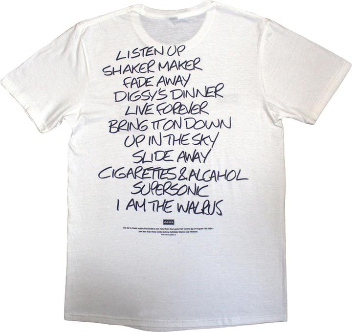 Produktbild Oasis Definitely Maybe AAA Setlist TShirt (L)