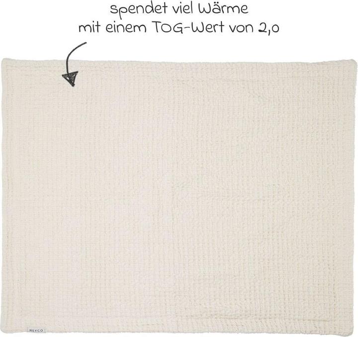 Actual product image Meyco Waffle teddy baby blanket