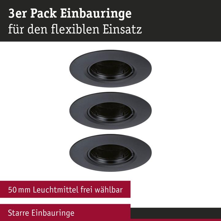 Produktbild Paulmann Einbauleuchte 3er-Pack starr (GU10)